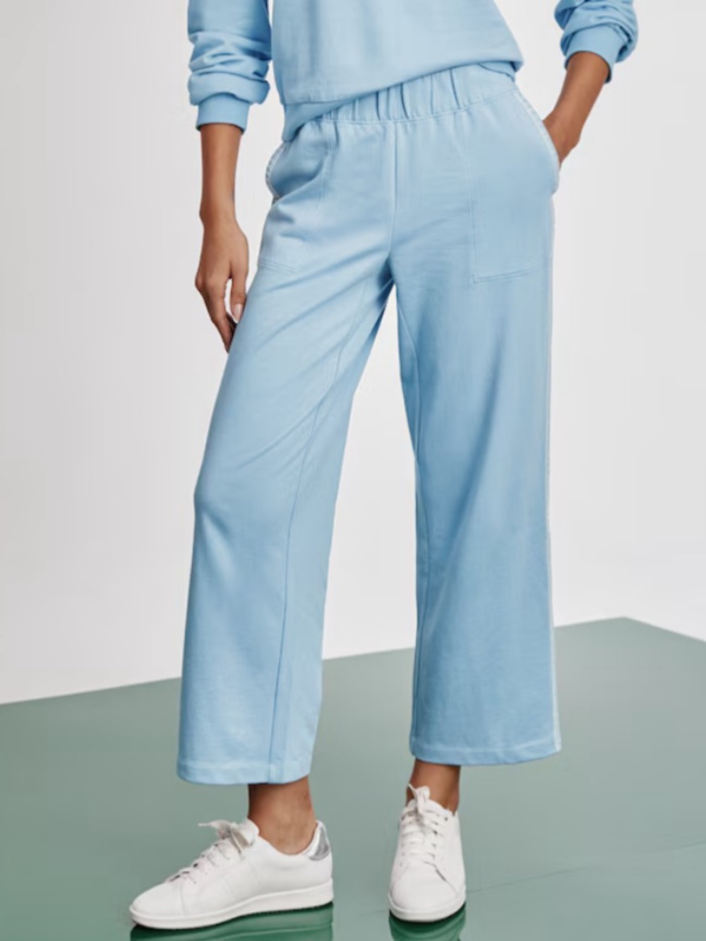 J. Jill Fit Whipstitched Crops in Moon Mist Size XL NWT